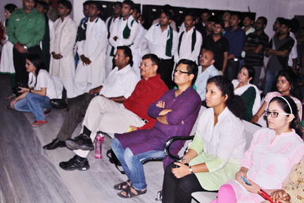 Students celebrating the Independence Day of India & Pakistan jointly