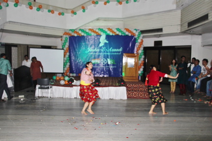 Students celebrating the Independence Day of India & Pakistan jointly