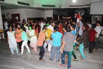 Students celebrating the Independence Day of India & Pakistan jointly