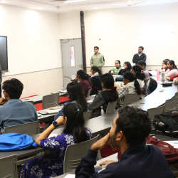 Professor (Dr.) Abinash Jha, Director (P.R. & Media), South Asian University, conducted an engaging and insightful session for students of the Open Elective Course “Digital Media Tools & Content Creation.
