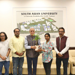 South Asian University today celebrated the birthday of Hon’ble President Prof. K. K. Aggarwal in the presence of Vice President Prof. Pranab K. Muhuri, Registrar Dr. Ravindra Kumar Soni, Proctor Prof. Kapil Sharma..