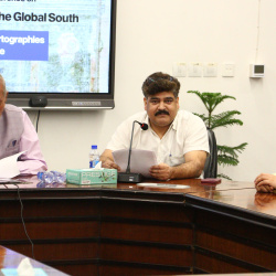 Prof. K.K. Aggarwal, Honourable President, South Asian University inaugurated the Conference on 'Epistemic Shifts from the Global South: Disrupting Colonial Cartographies of Knowledge'..