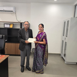 Professor Jayanthi Ranjan, Director, Management Development Institute Murshidabad (MDI-M), called on Professor K. K. Aggarwal, President, South Asian University (SAU)